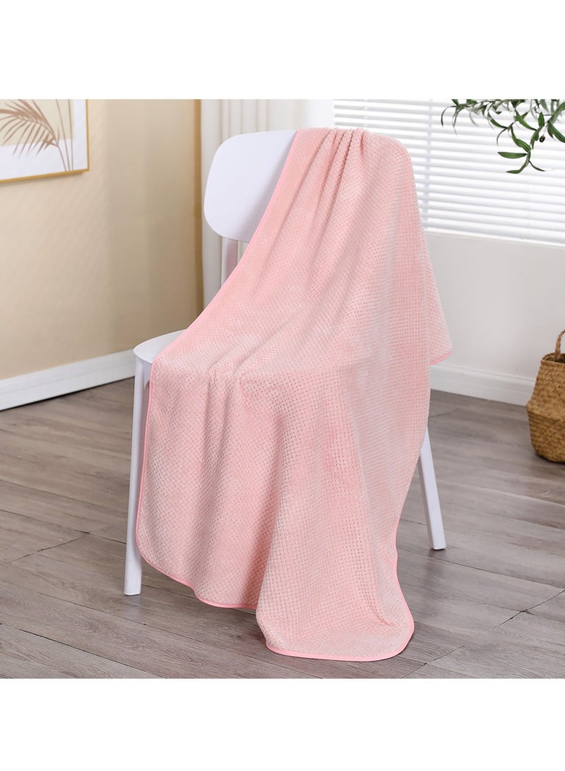 Microfiber Bath Towels, 90 x 170 cm, Set of 2, Super Soft, Highly Absorbent, Quick-Dry, Multipurpose Use Towel (Pink + Gray) - Image 4